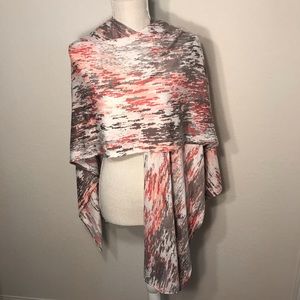 Chicos versatile poncho wrap pink multicolor one size fits all cape